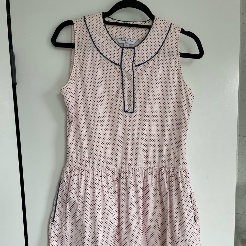Brooks Brother Red Fleece cotton dress